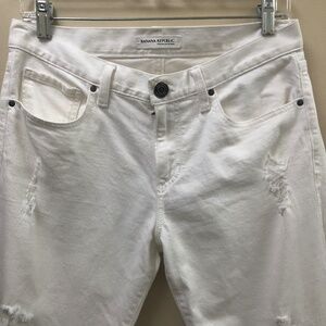 Banana Republic White Boyfriend Jeans